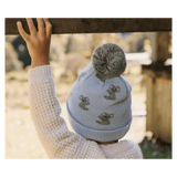 Acorn Kids XXSmall to XLarge Koala Merino Beanie - Blue & Grey