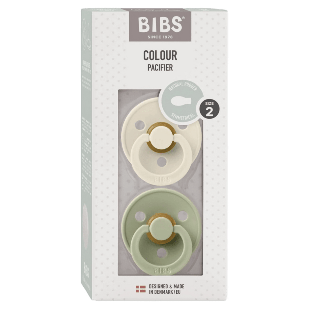 BIBS 6 Months Plus Colour, Symmetrical S2 - Ivory/Sage