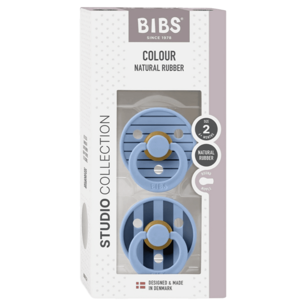 BIBS 6 Months Plus Studio Colour, S2 - Pin Sky Blue Mix