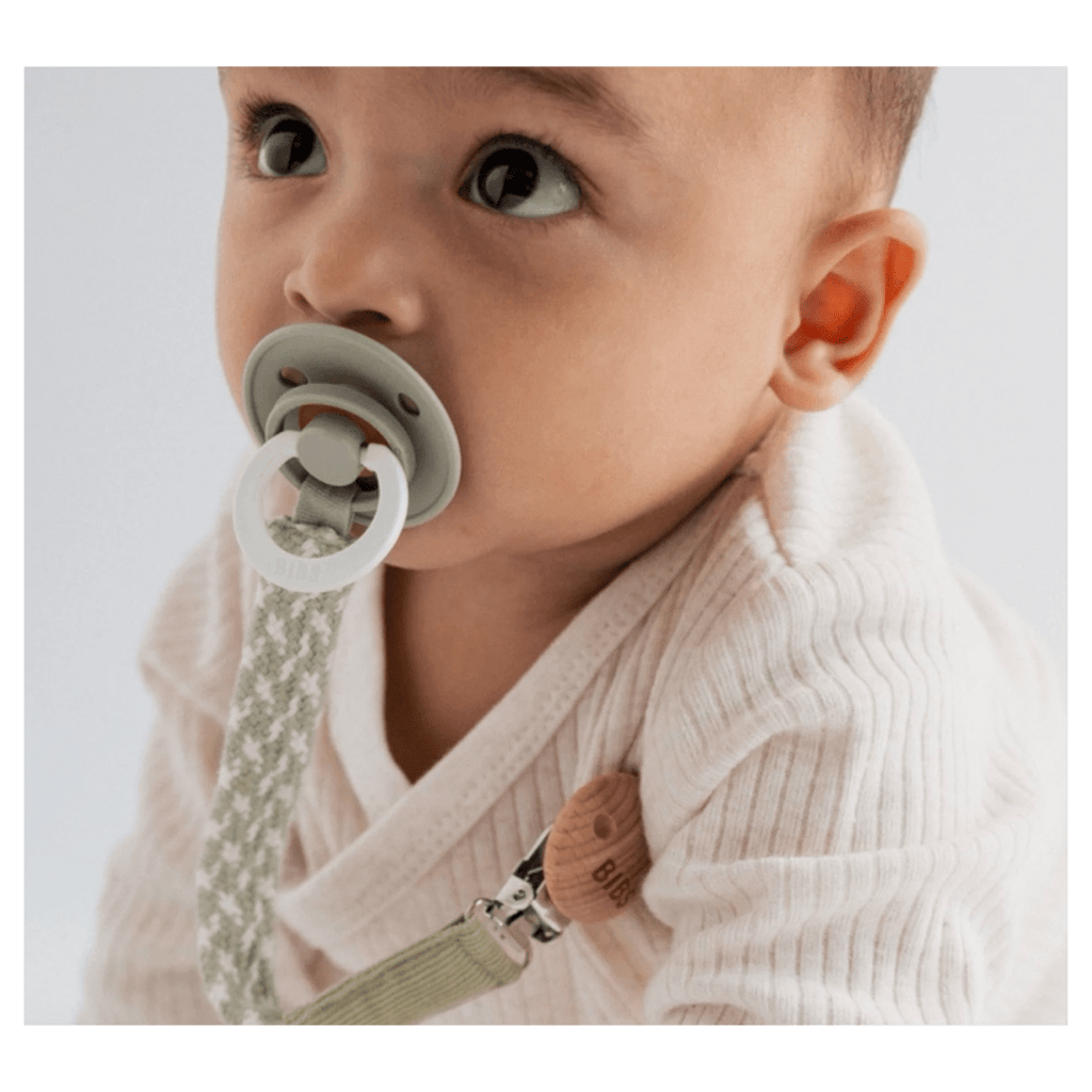 BIBS Birth Plus Pacifier Clip - Cloud/Iron