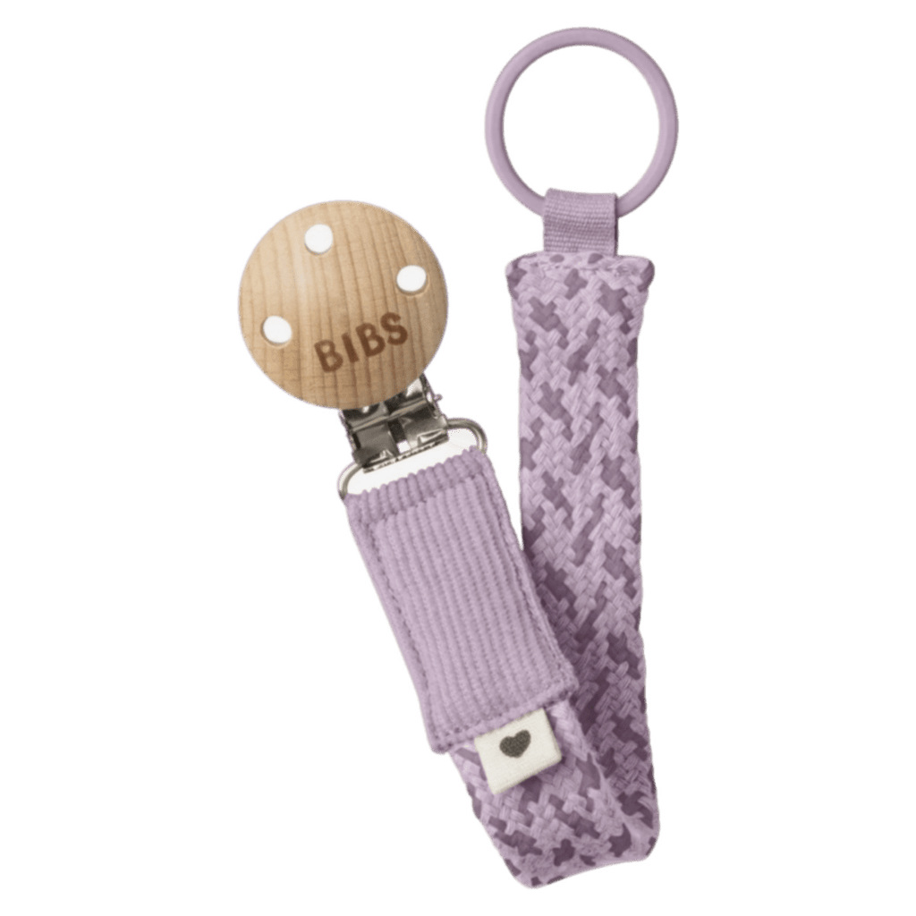 BIBS Birth Plus Pacifier Clip - Violet Sky/Mauve