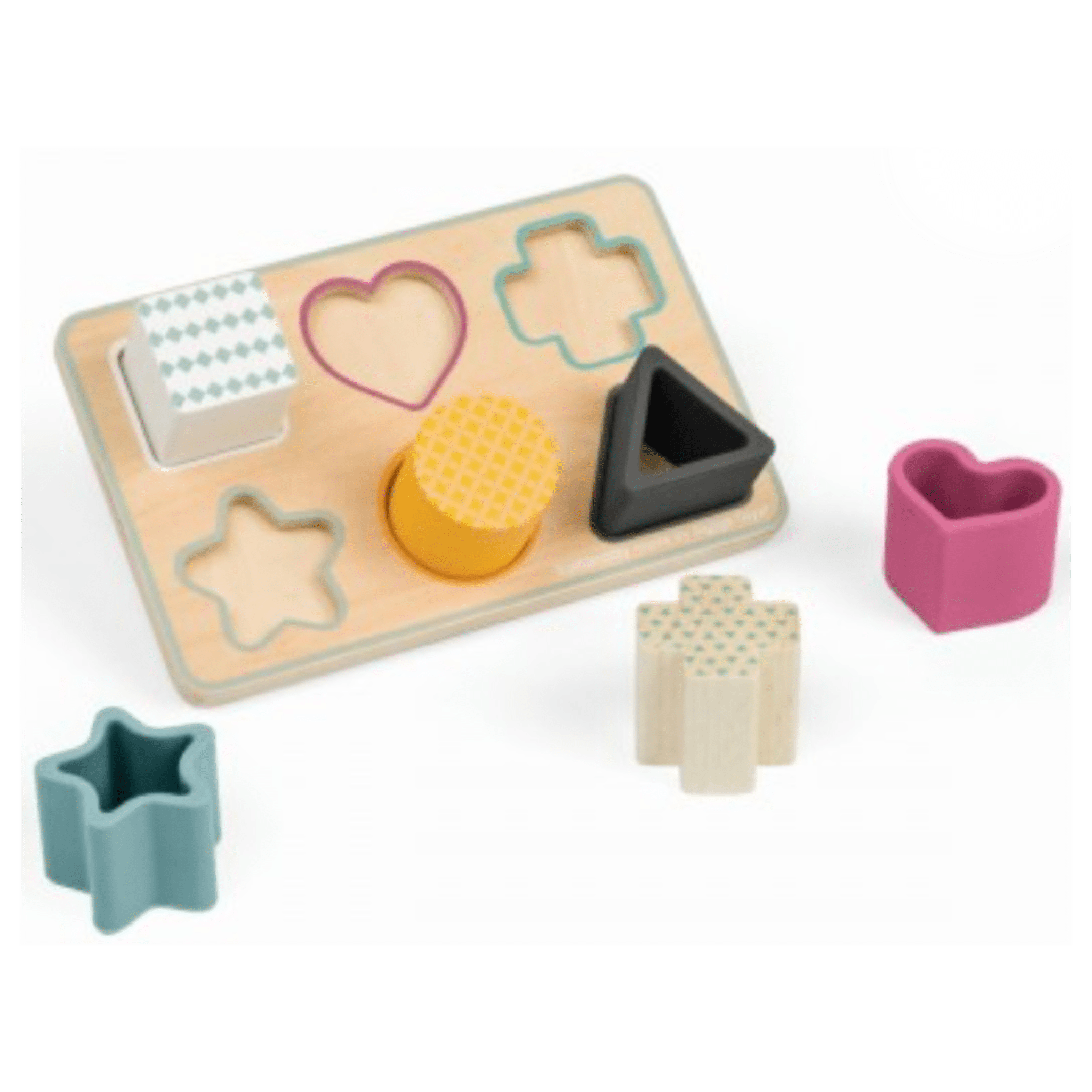 Bigjigs Toys 12 Months Plus Scandi Shape Matching Board