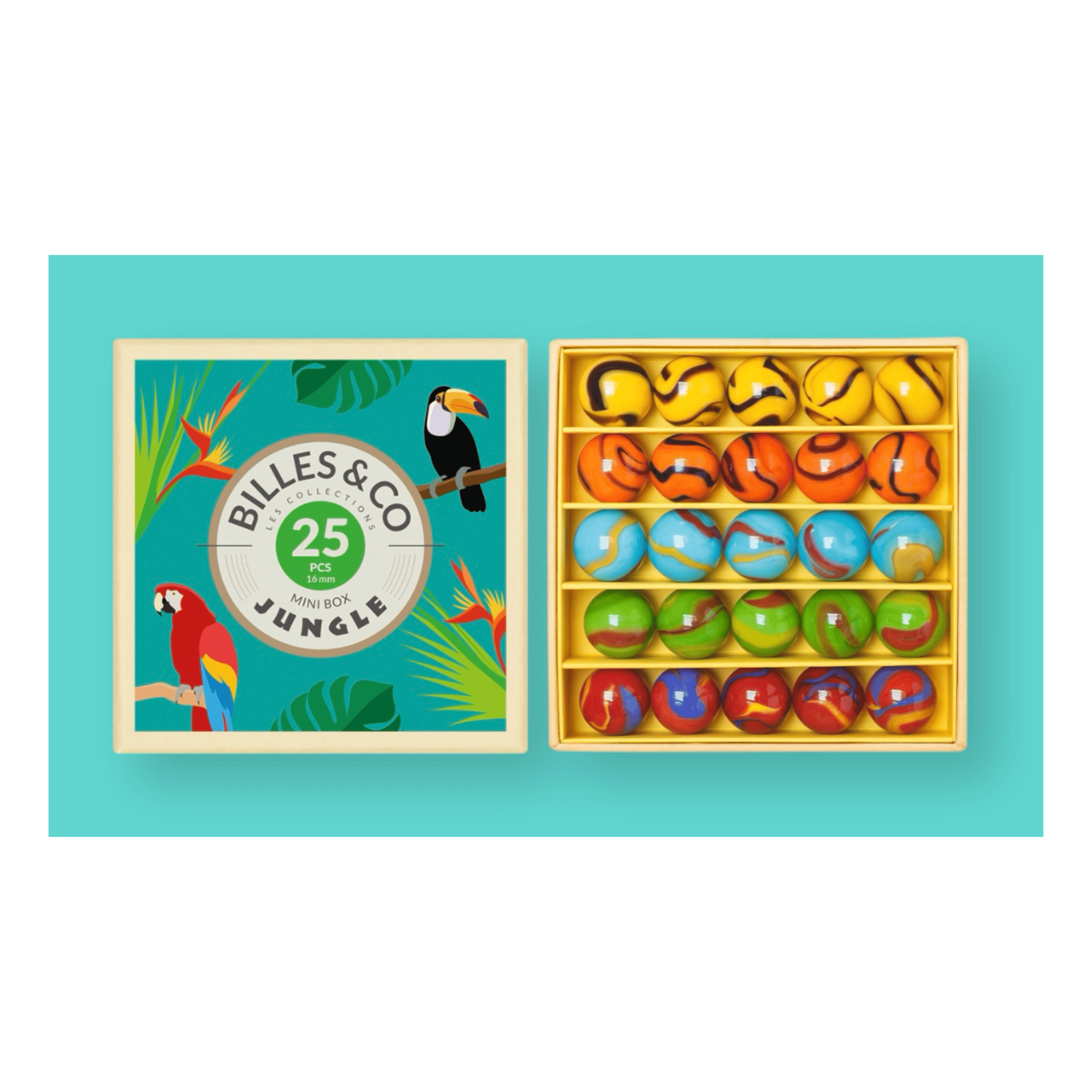 Billes & Co 3 Plus Marble Treasure Mini Box - Jungle