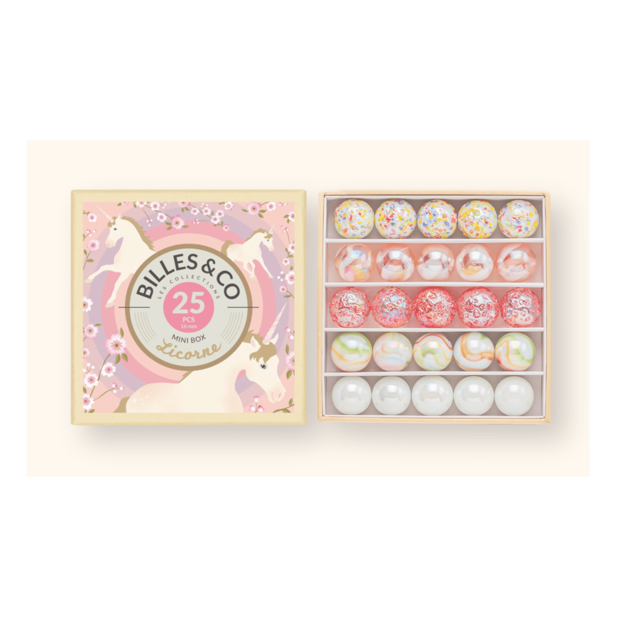 Billes & Co 3 Plus Marble Treasure Mini Box - Unicorn
