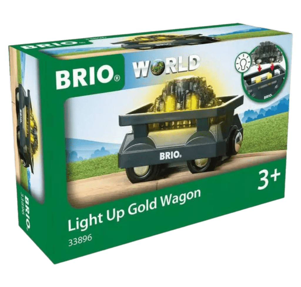 Brio 3 Plus Light Up Gold Wagon