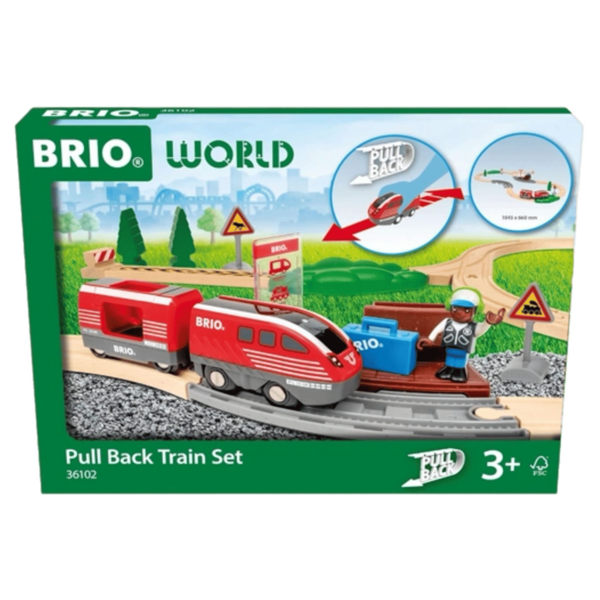 Brio 3 Plus Pull Back Train Set