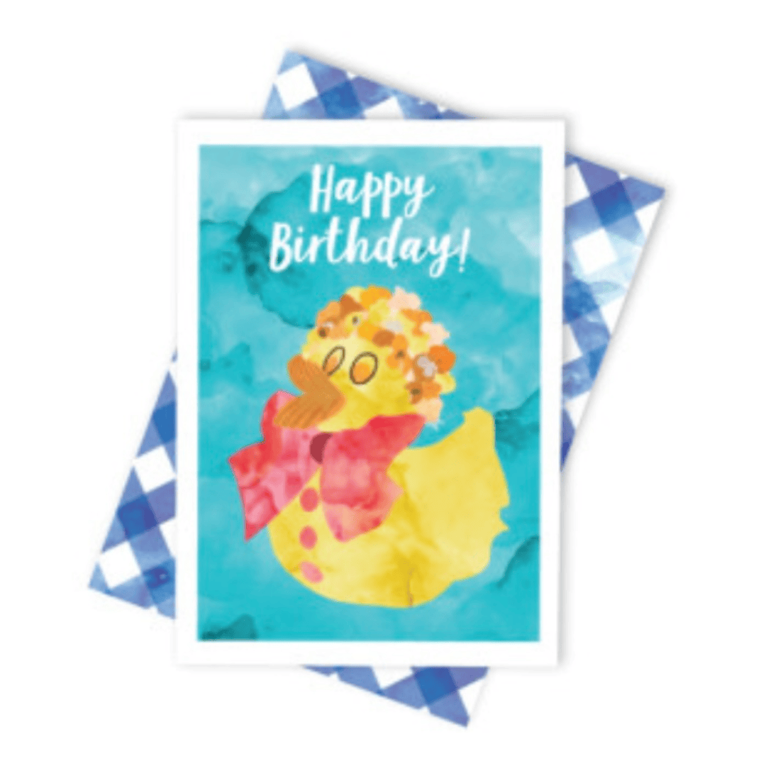 Candlebark 12 Months Plus Greeting Card - Duck Birthday Cake