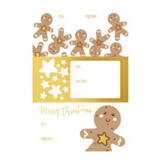 Candlebark Birth Plus Gift Tag - Merry Gingerbread Stickers