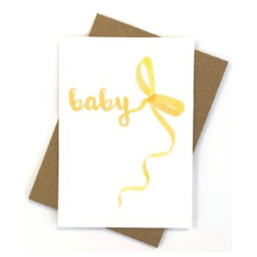 Candlebark Birth Plus Greeting Card - Baby Ribbon