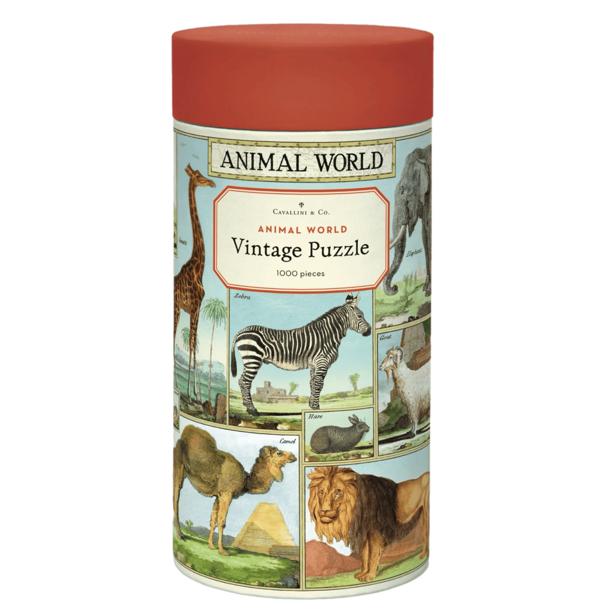Cavallini & Co 12 Plus 1000 Pc Vintage Puzzle - Animal World