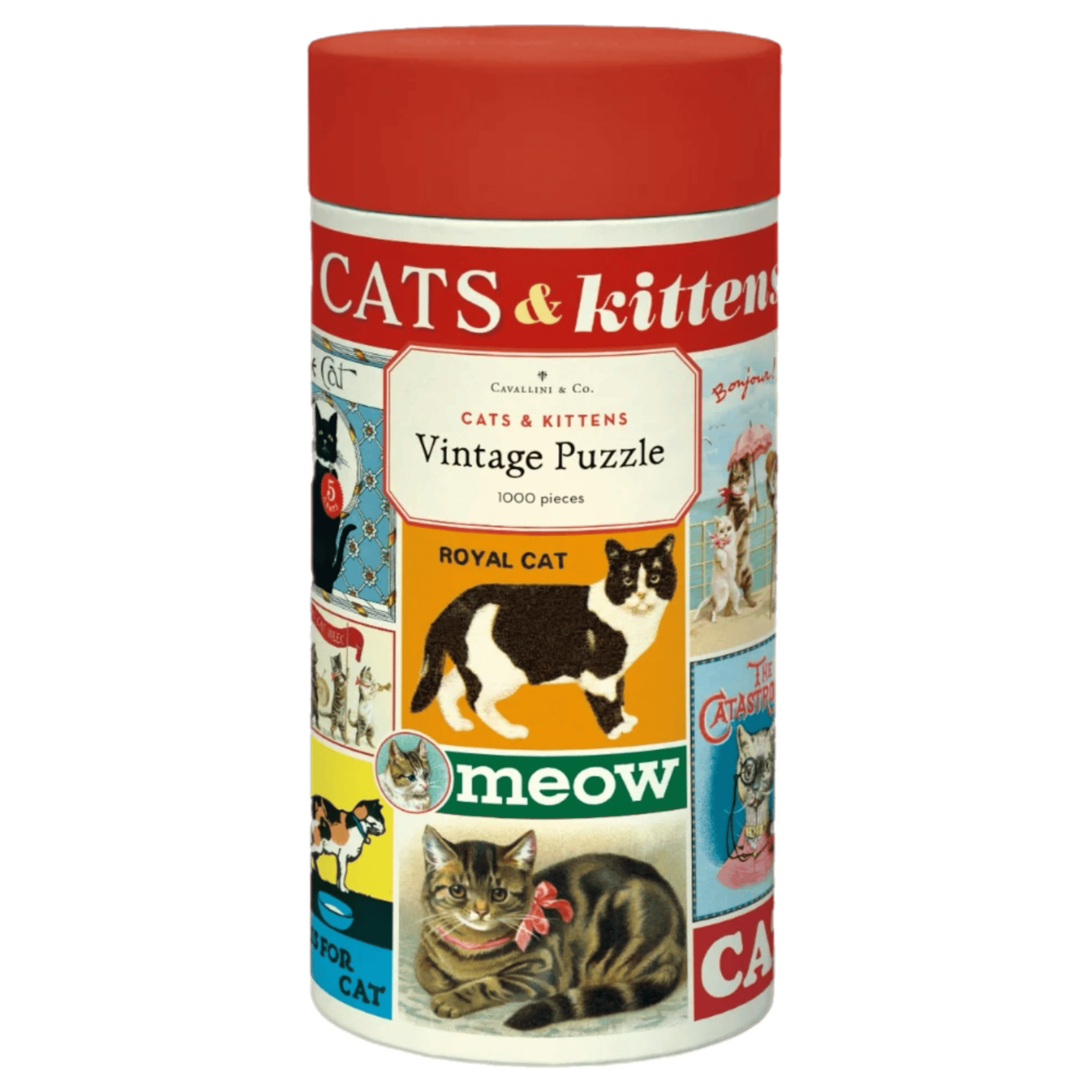Cavallini & Co 12 Plus 1000 Pc Vintage Puzzle - Cats & Kittens