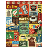 Cavallini & Co 12 Plus 1000 Pc Vintage Puzzle - Coffee