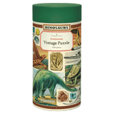 Cavallini & Co 12 Plus 1000 Pc Vintage Puzzle - Dinosaurs