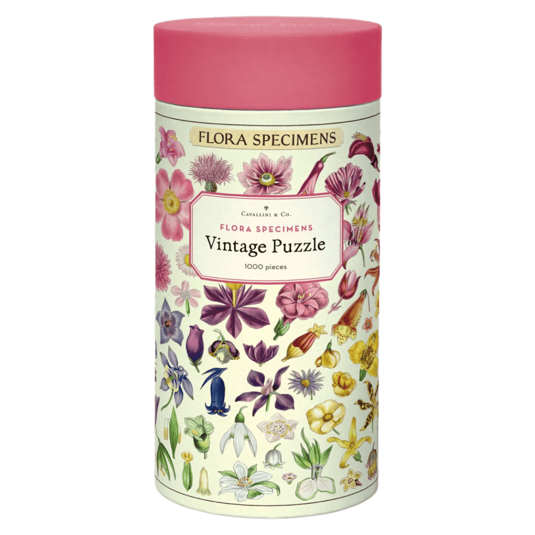 Cavallini & Co 12 Plus 1000 Pc Vintage Puzzle - Flora Specimens