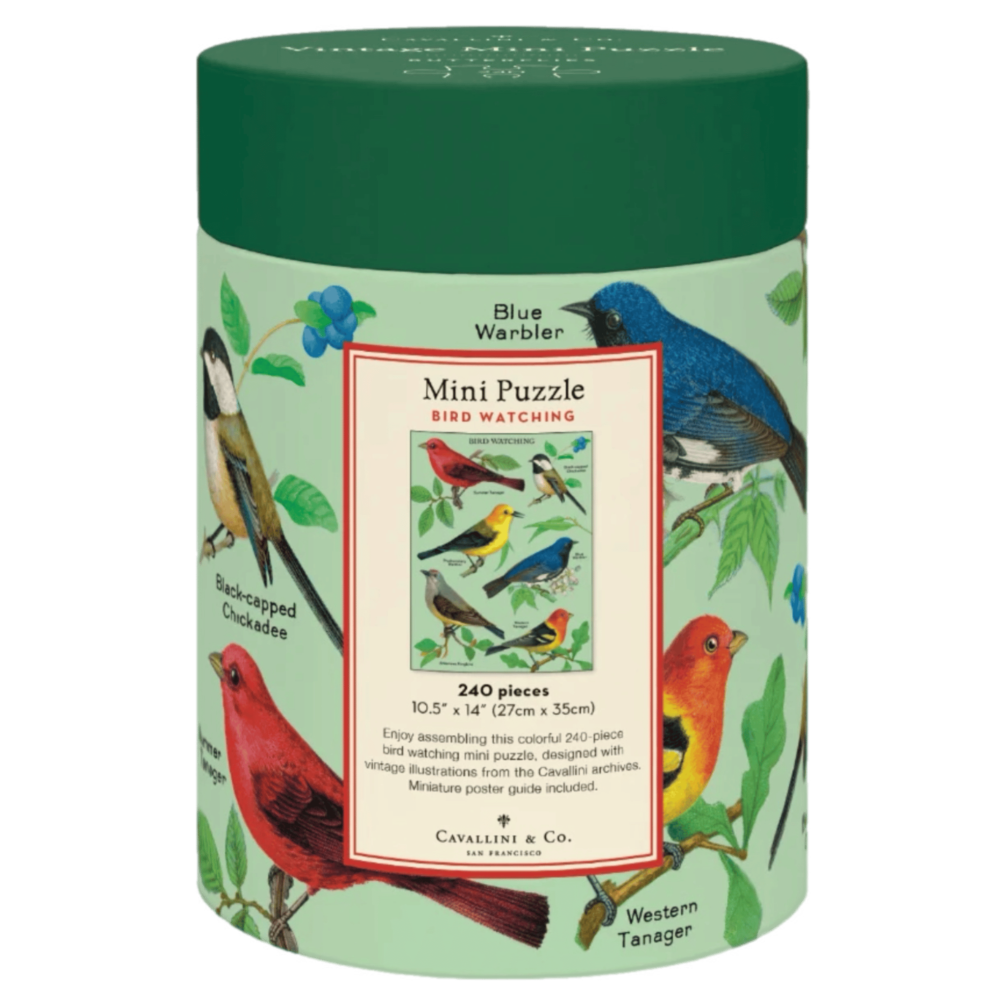 Cavallini & Co 8 Plus 240 Pc Mini Puzzle - Bird Watching
