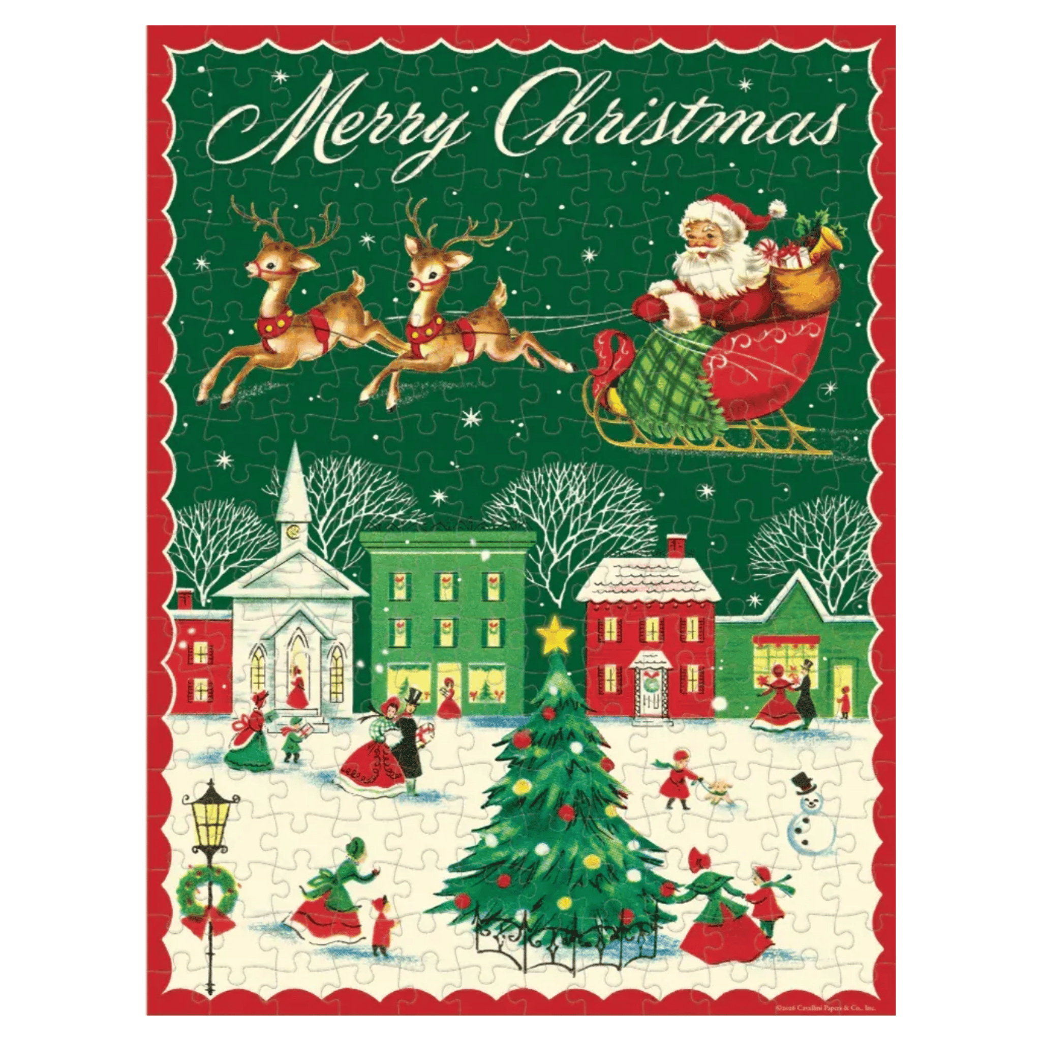 Cavallini & Co 8 Plus 240 Pc Mini Puzzle - Christmas