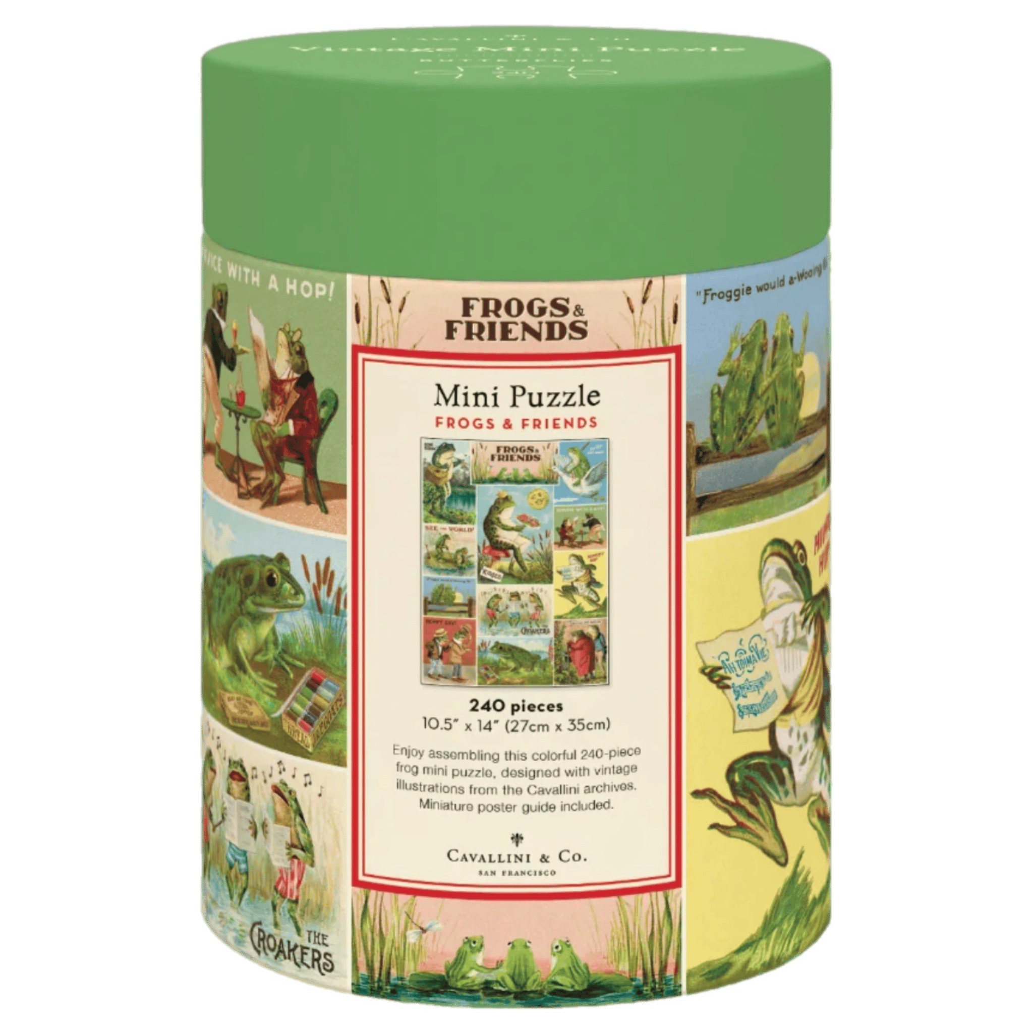 Cavallini & Co 8 Plus 240 Pc Mini Puzzle - Frogs & Friends