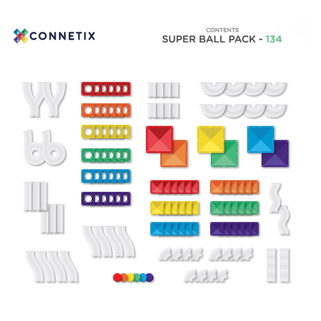 Connetix 3 Plus 134 Piece Super Ball Run Pack
