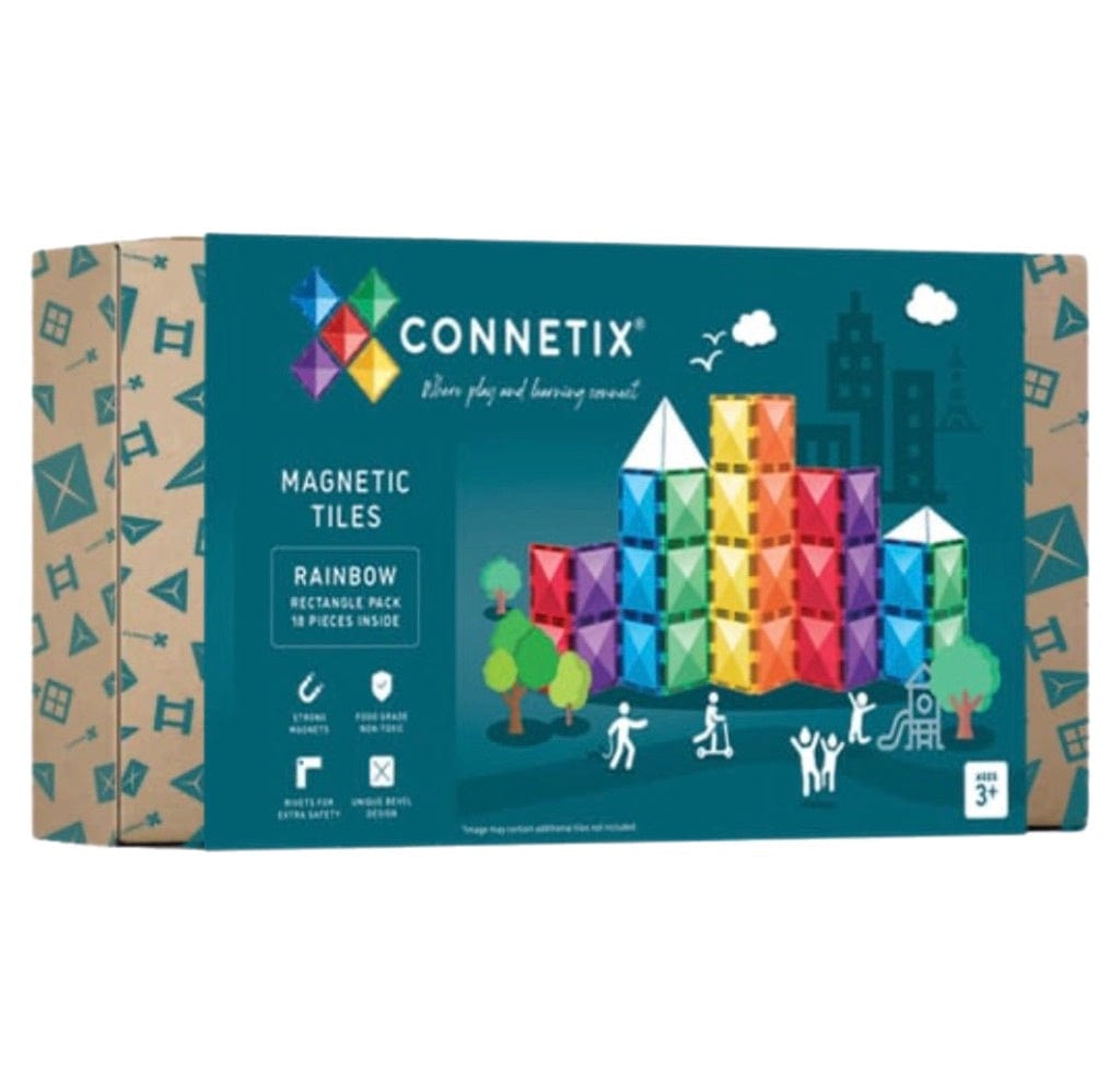 Connetix 3 Plus 18 Piece Rainbow Rectangle Pack