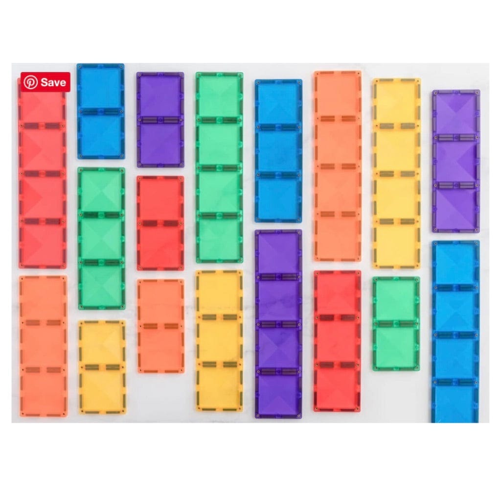 Connetix 3 Plus 18 Piece Rainbow Rectangle Pack