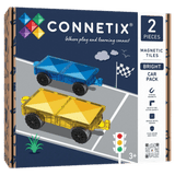 Connetix 3 Plus 2 Piece Bright Car Pack