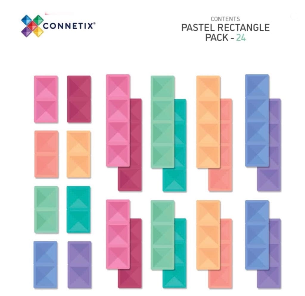 Connetix 3 Plus 24 Piece Pastel Rectangle Pack