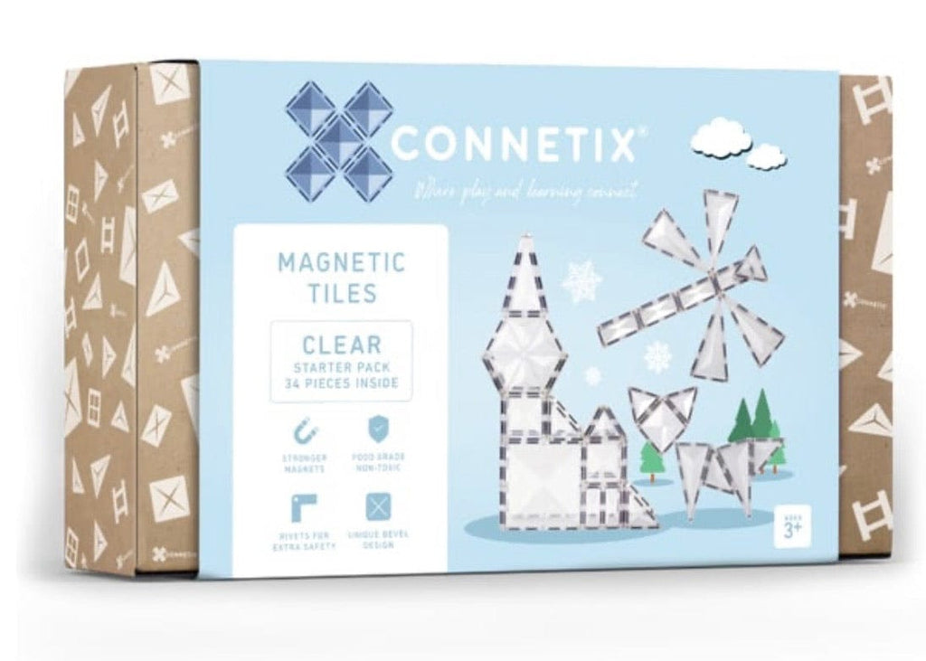 Connetix 3 Plus 34 Piece Clear Pack