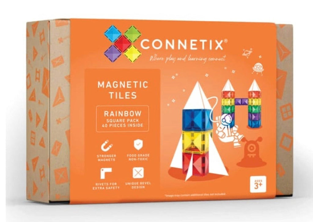 Connetix 3 Plus 40 Piece Rainbow Expansion Pack