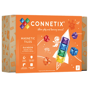 Connetix 3 Plus 42 Piece Rainbow Square Pack