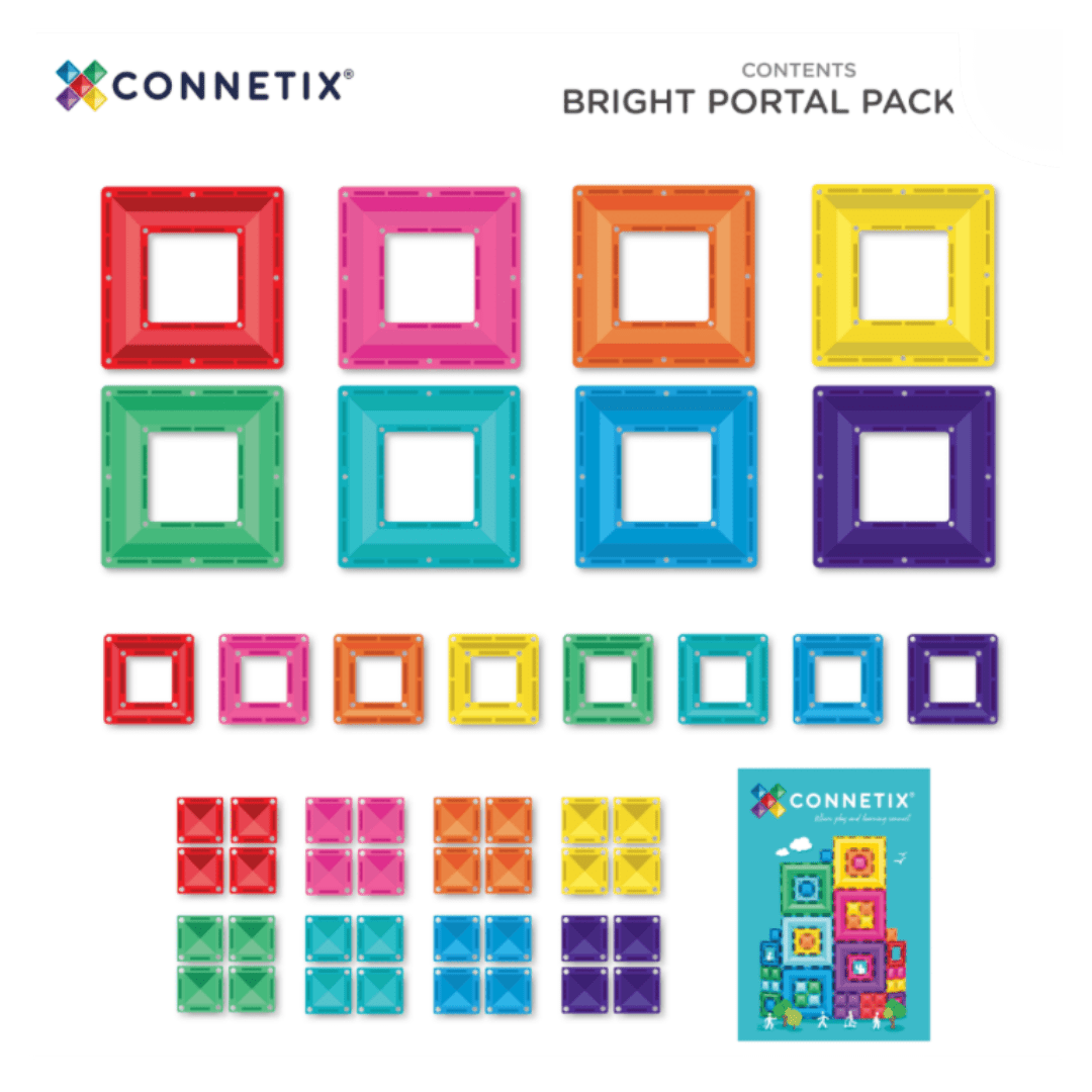 Connetix 3 Plus 48 Piece Bright Portal Pack