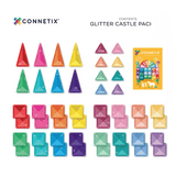 Connetix 3 Plus 48 Piece Glitter Castle Pack