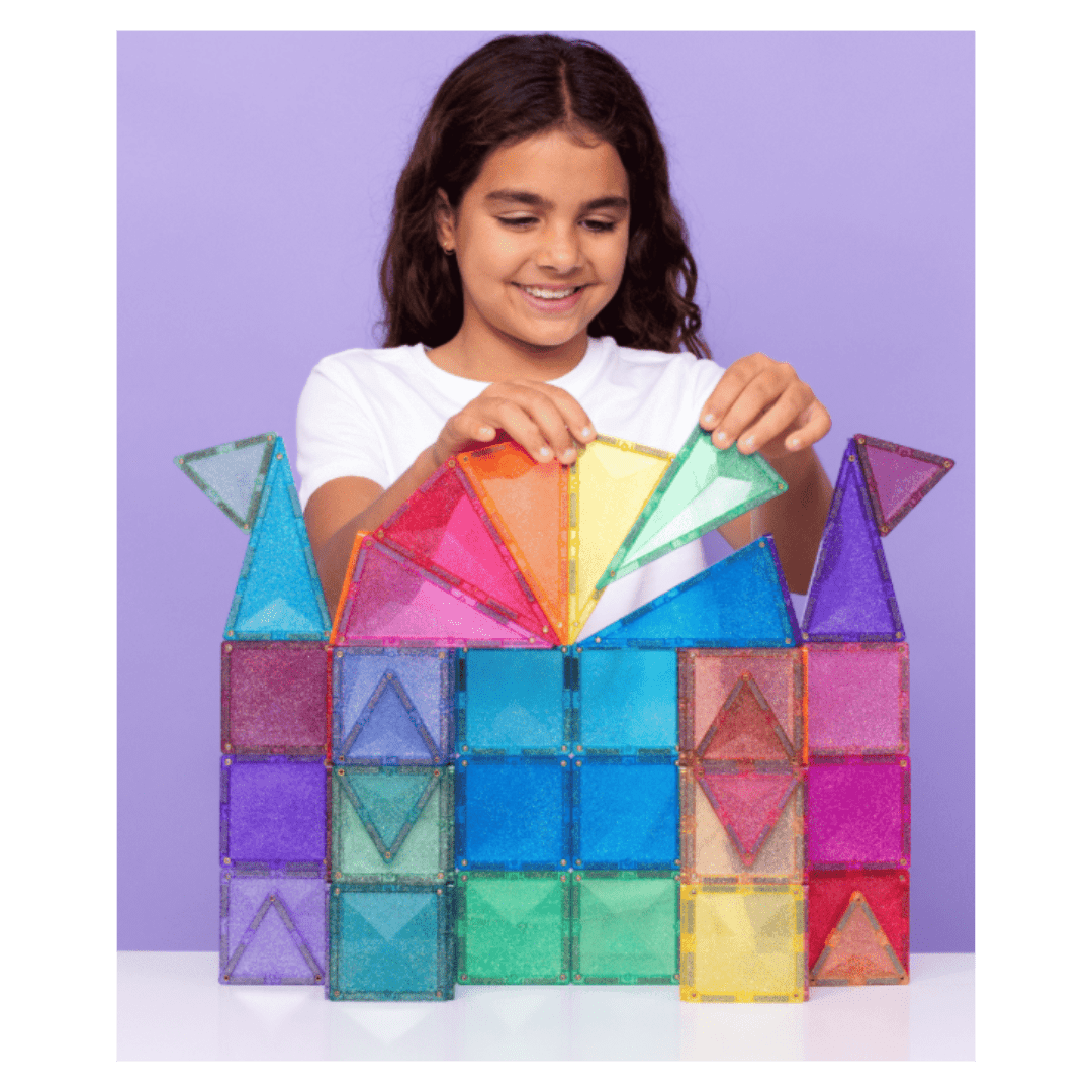 Connetix 3 Plus 48 Piece Glitter Castle Pack
