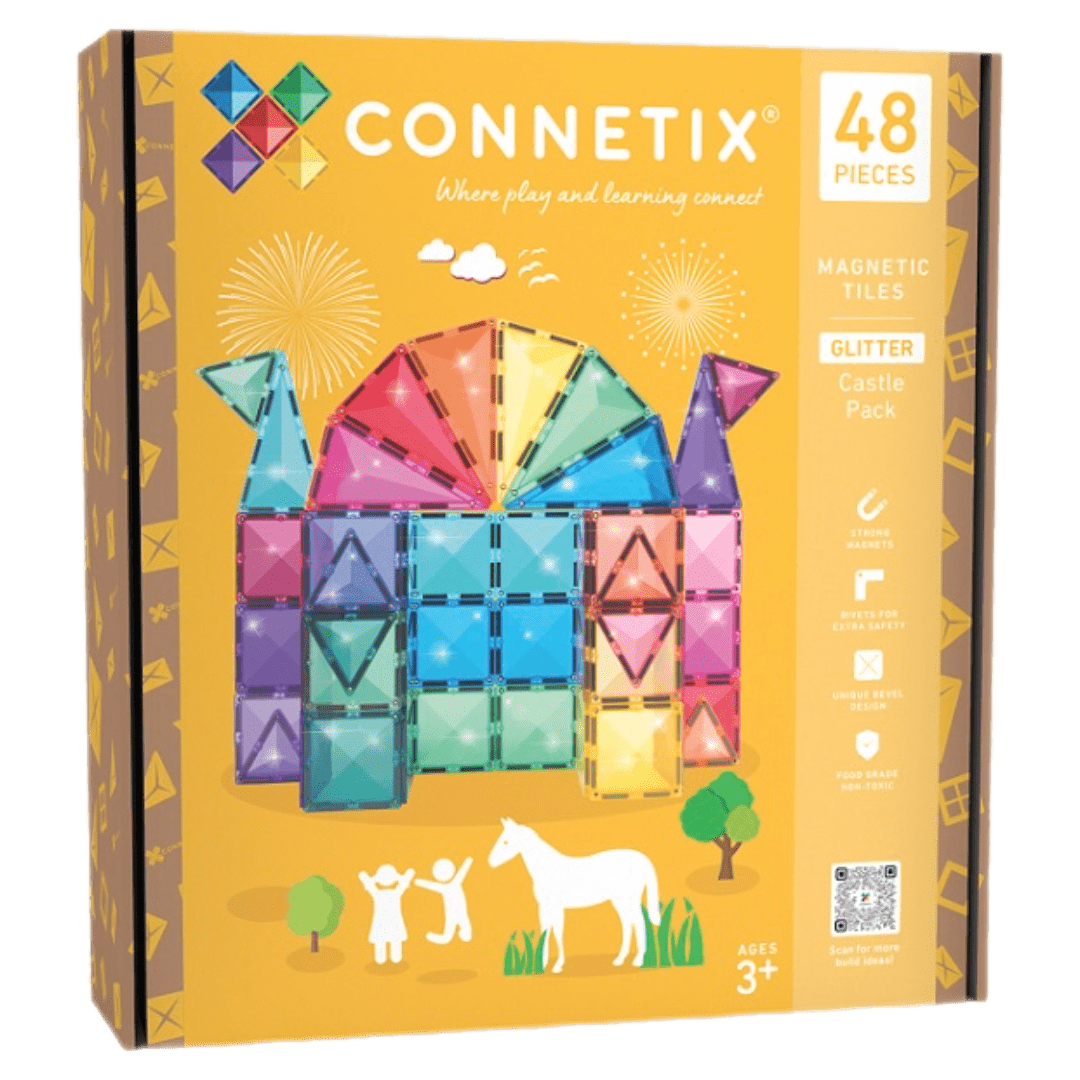 Connetix 3 Plus 48 Piece Glitter Castle Pack