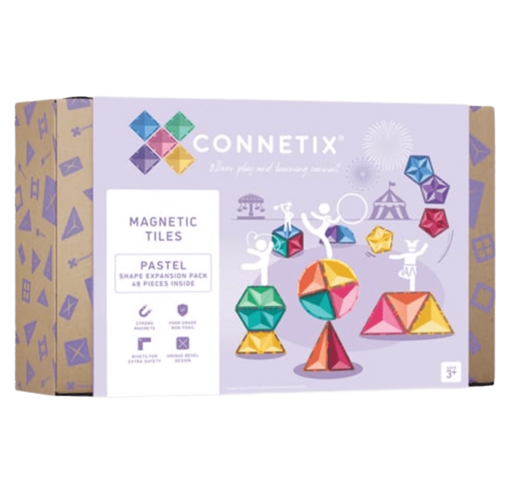 Connetix 3 Plus 48 Piece Pastel Shape Expansion Pack