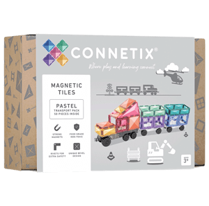 Connetix 3 Plus 50 Piece Pastel Transport Pack