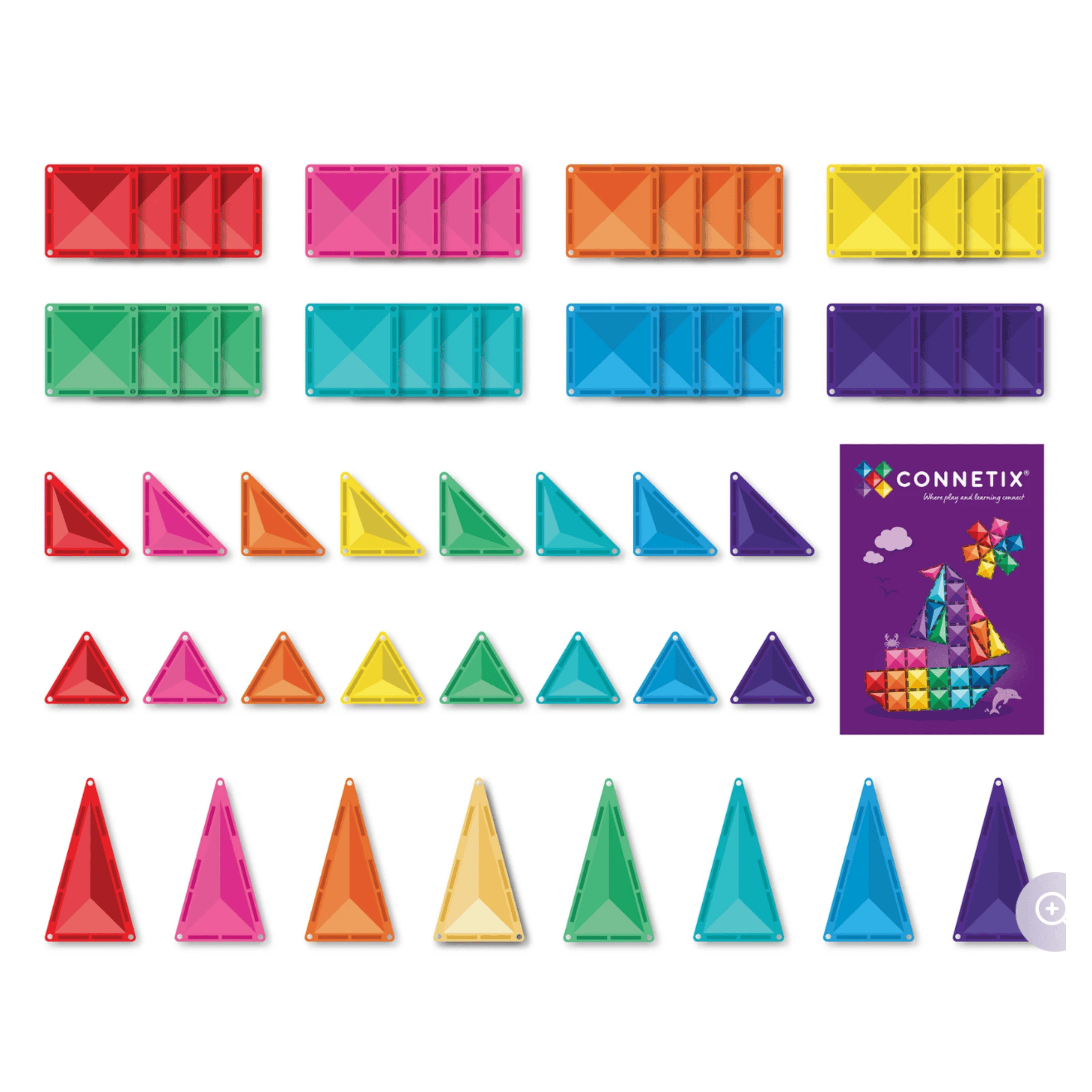 Connetix 3 Plus 56 Piece Bright Starter Pack