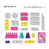 Connetix 3 Plus 56 Piece Gliiter Unicorn Pack