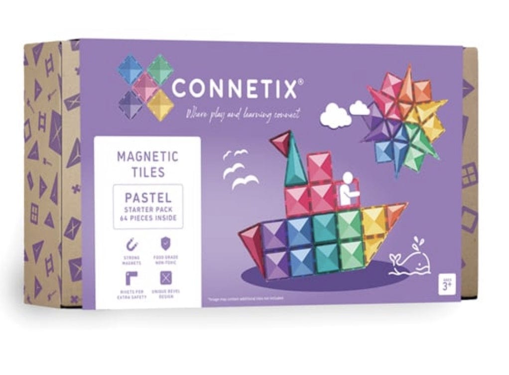 Connetix 3 Plus 64 Piece Pastel Starter Pack
