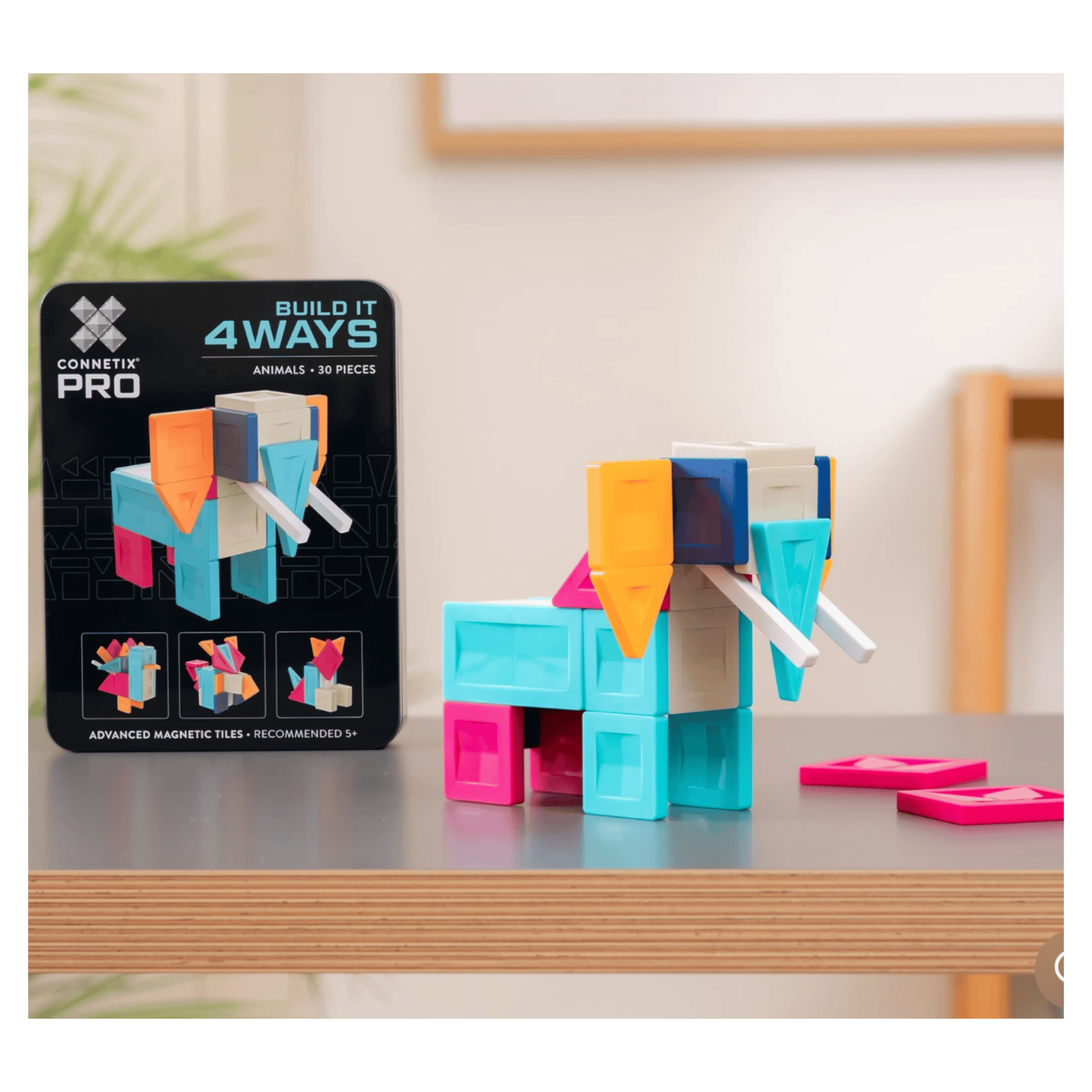Connetix 5 Plus 30 Piece Pro Build It 4 Ways - Animals