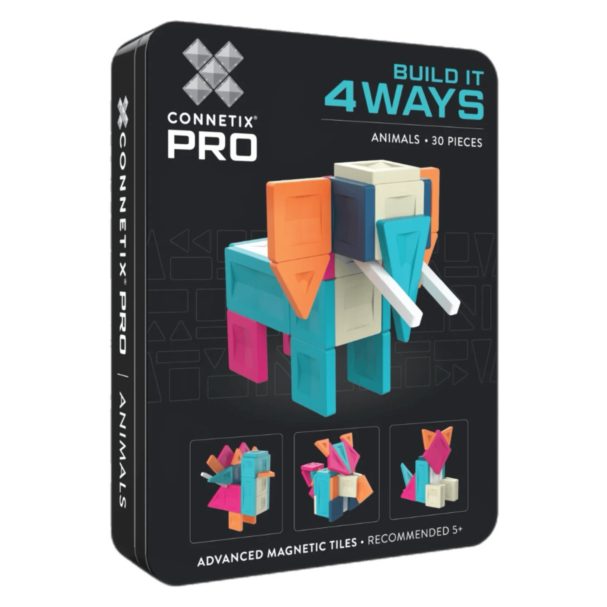 Connetix 5 Plus 30 Piece Pro Build It 4 Ways - Animals