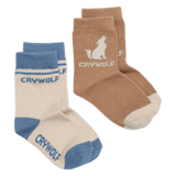 Crywolf 1-2 Years to 5-7 Years Sock 2-Pack Tan/Southern Blue