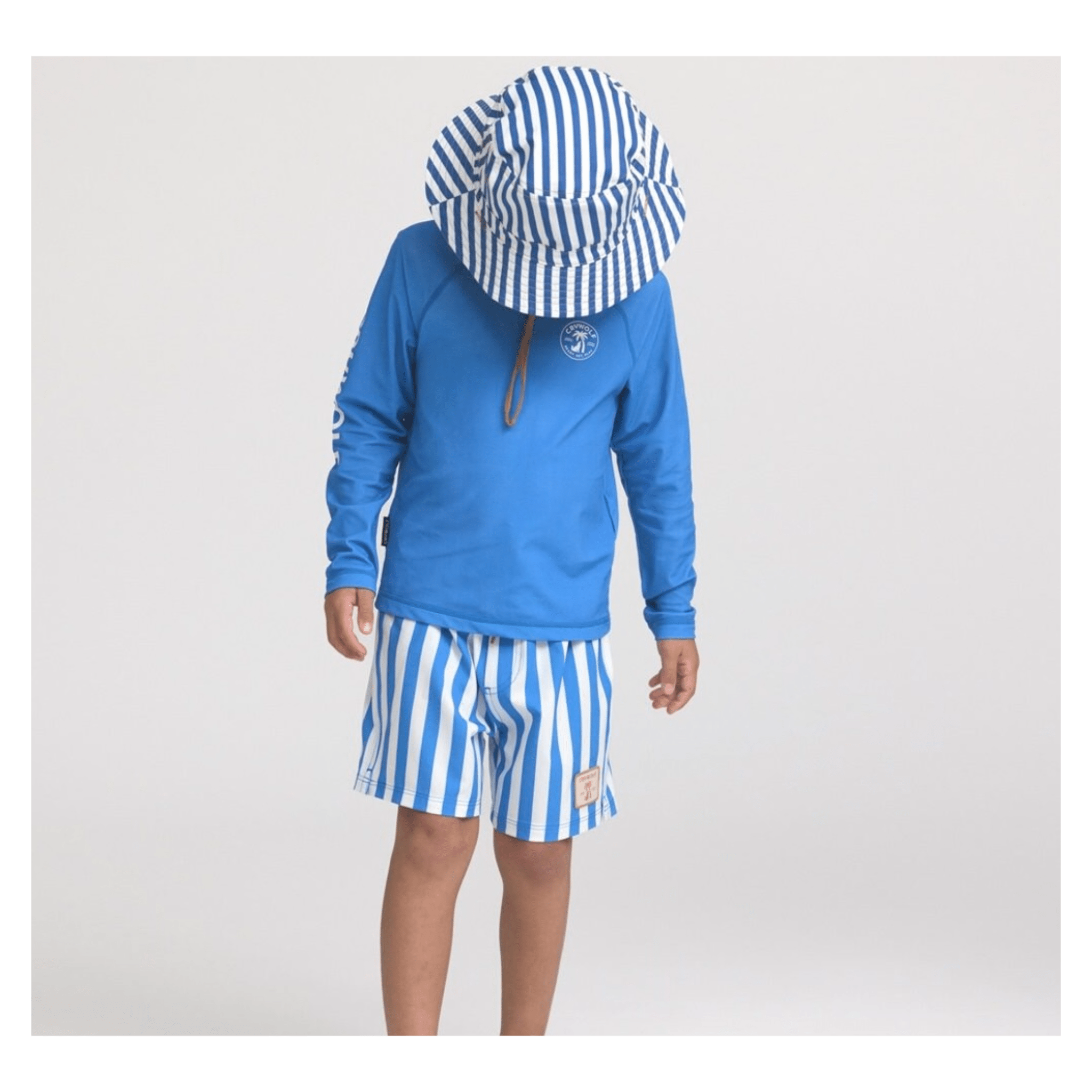 Crywolf 1 Year to 5 Years Board Short - Deep Ocean Stripe