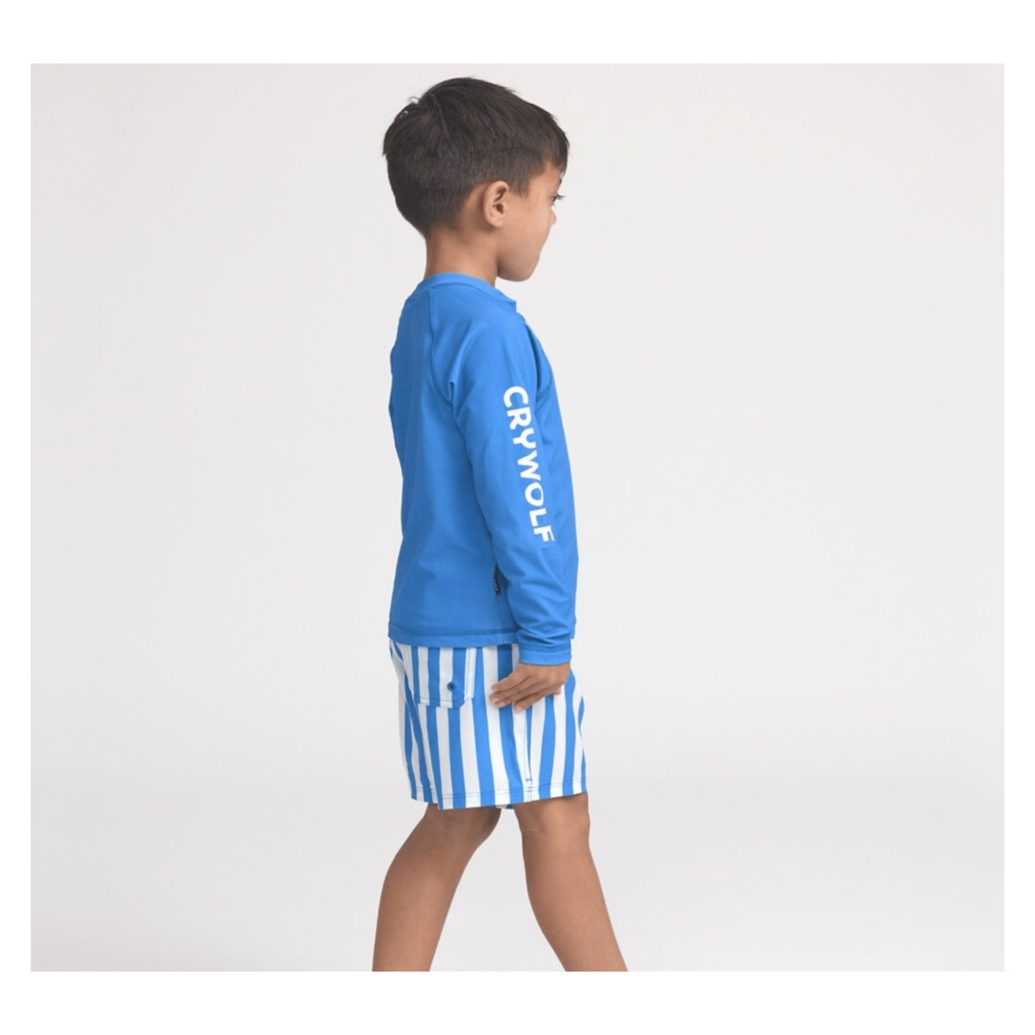 Crywolf 1 Year to 5 Years Board Short - Deep Ocean Stripe