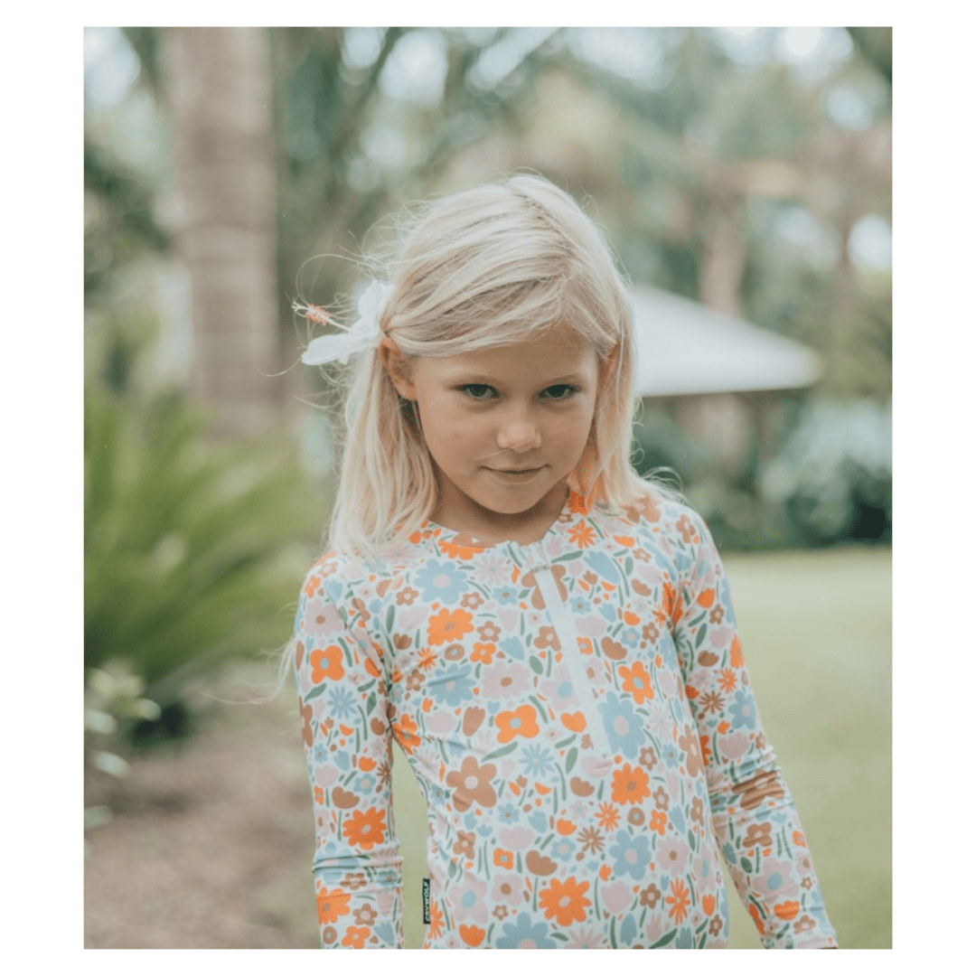Crywolf 1 Year to 5 Years Long Sleeve Swimsuit - Flower Market