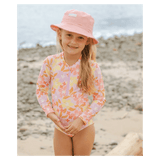Crywolf 1 Year to 5 Years Long Sleeve Swimsuit - Hibiscus Daze