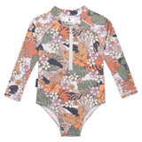 Crywolf 1 Year to 5 Years Long Sleeve Swimsuit - Tropical Floral