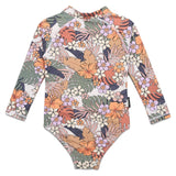 Crywolf 1 Year to 5 Years Long Sleeve Swimsuit - Tropical Floral
