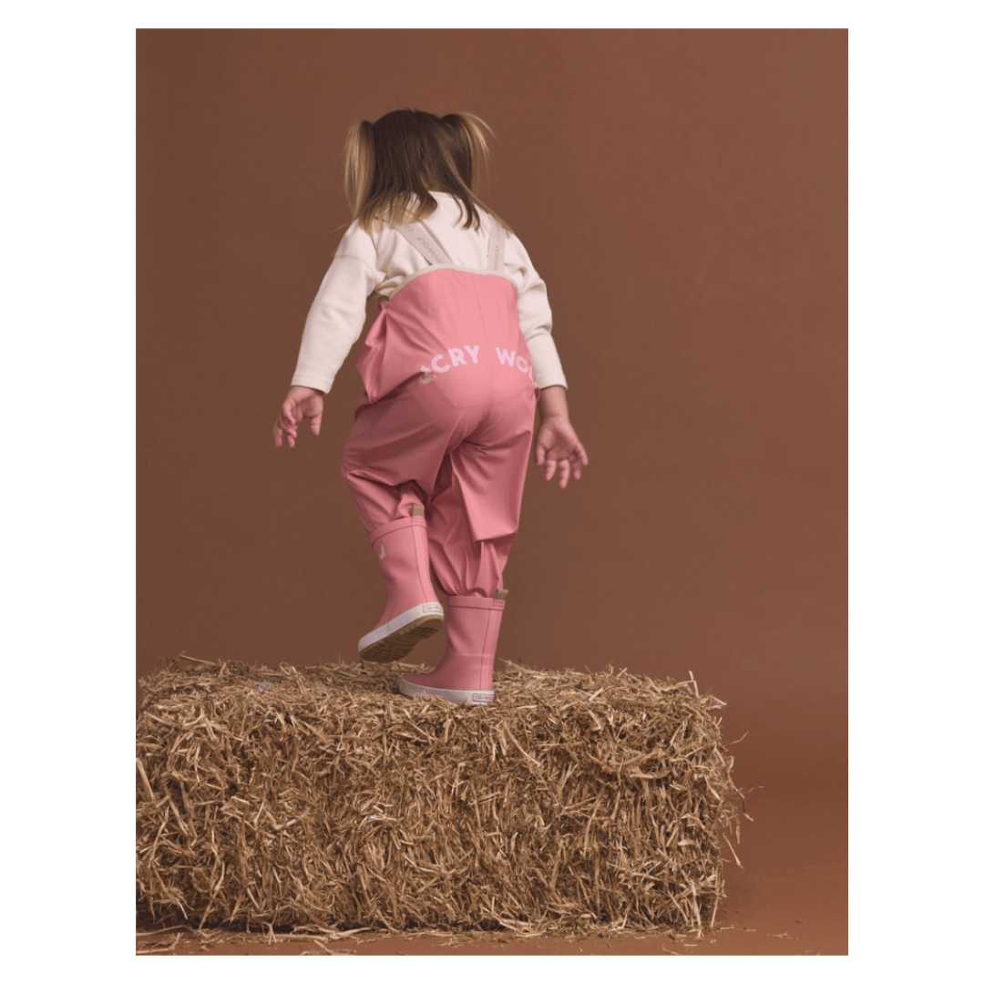 Crywolf 1 Year to 5 Years Rain Overalls - Rose