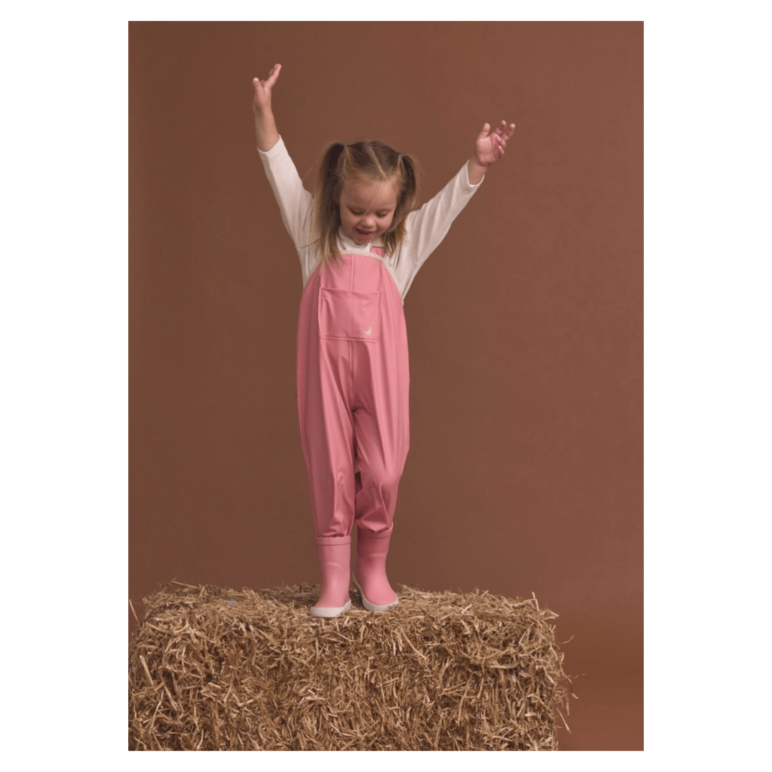 Crywolf 1 Year to 5 Years Rain Overalls - Rose