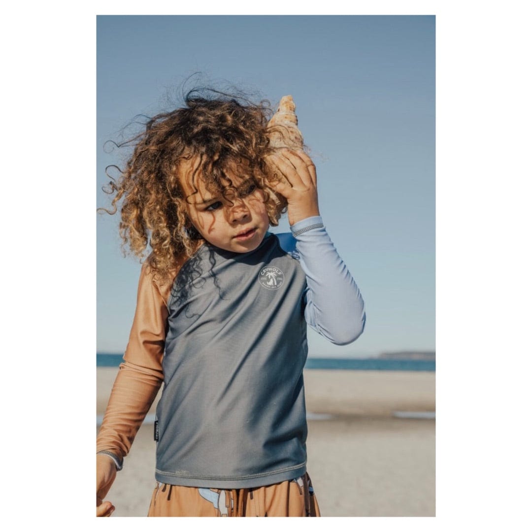 Crywolf 1 Year to 5 Years Rash Vest - Ocean Grey Combo